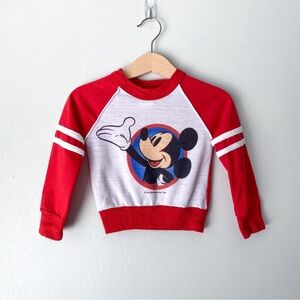 Vintage 70s 80s Disney Mickey Mouse Crewneck Sweatshirt 12-18 Months